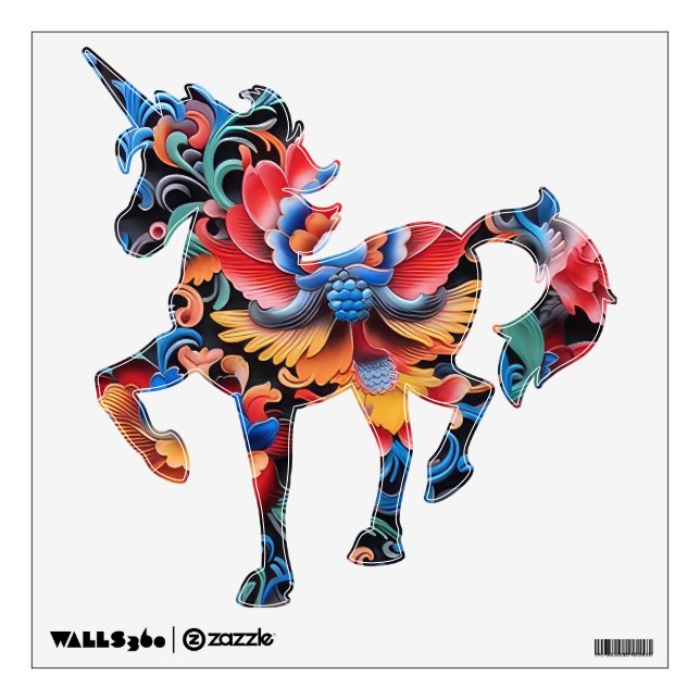 "Colorful Ethnic Print Wall Decal" Decal (Front)