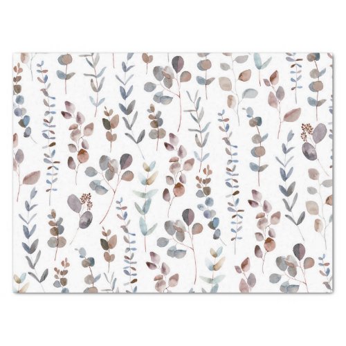 Colorful Eucalyptus Branches Watercolor   Tissue Paper