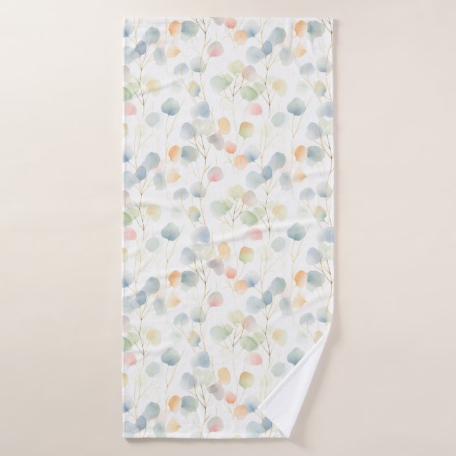Colorful Eucalyptus Foliage Bath Towel (Bath Towel)