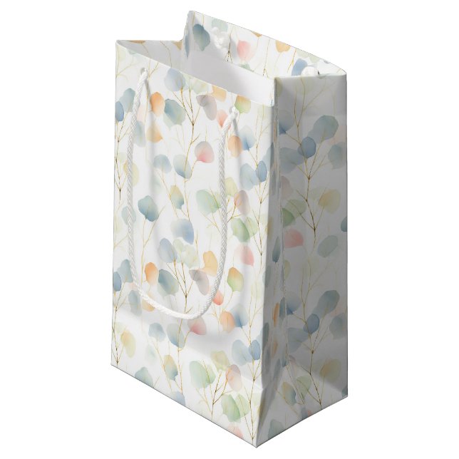 Colorful Eucalyptus Foliage Gift Bag (Front Angled)