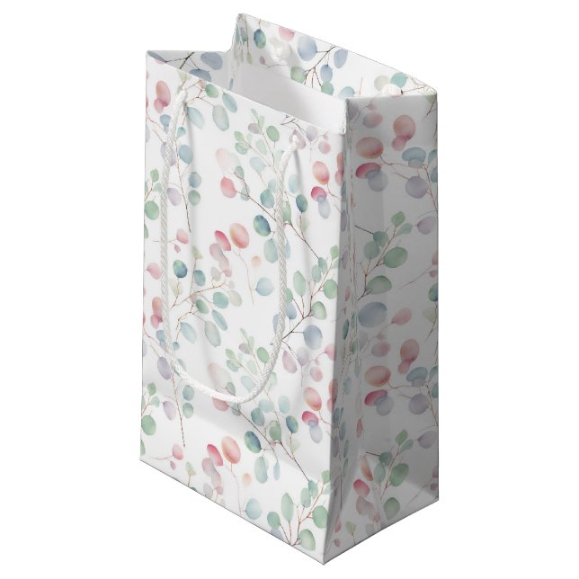 Colorful Eucalyptus Foliage Gift Bag (Front Angled)