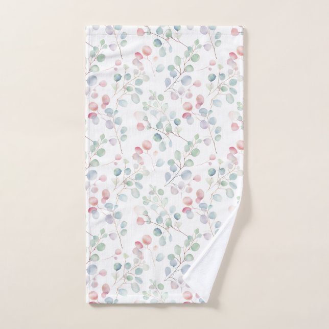 Colorful Eucalyptus Foliage Hand Towel (Hand Towel)