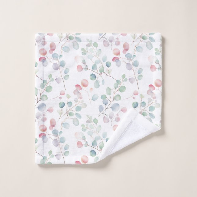 Colorful Eucalyptus Foliage Wash Cloth (Wash Cloth)