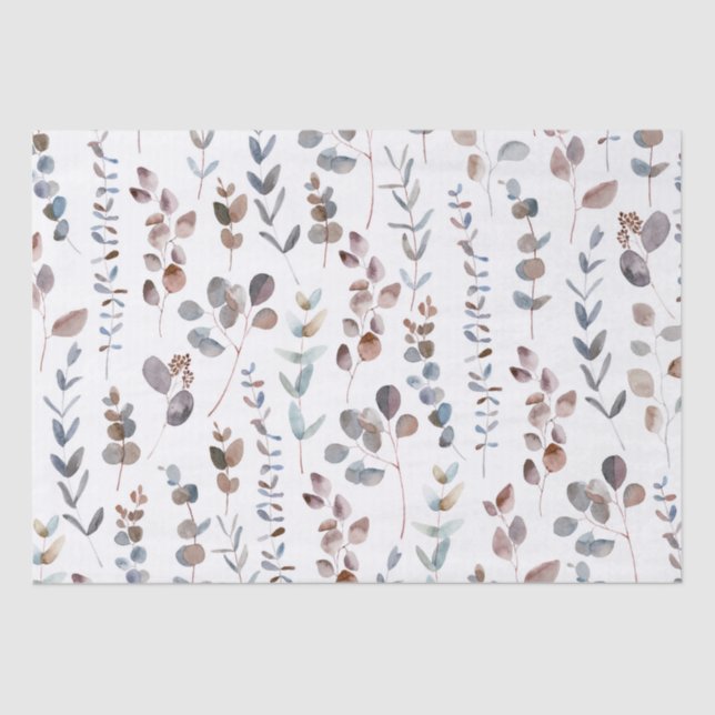 Colorful Eucalyptus Watercolor   Tissue Paper (Front)