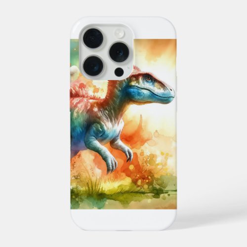 Colorful Europasaurus AREF759 _ Watercolor iPhone 15 Pro Case