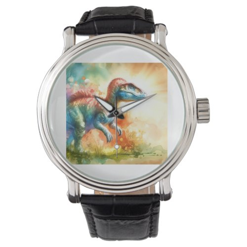 Colorful Europasaurus AREF759 _ Watercolor Watch