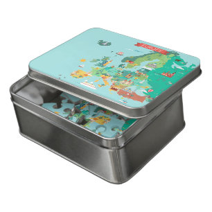 Colorful Europe Map World Country Kids Jigsaw Puzzle