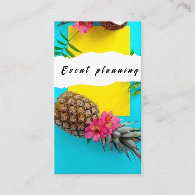 Colorful Event Planning Modern Business card (Front)