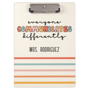Colorful Everyone Communicates Differently  Clipboard