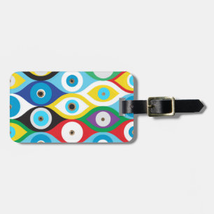 Colorful Evil Eye protection pattern Luggage Tag