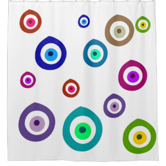 Colorful Evil Eye Shower Curtain