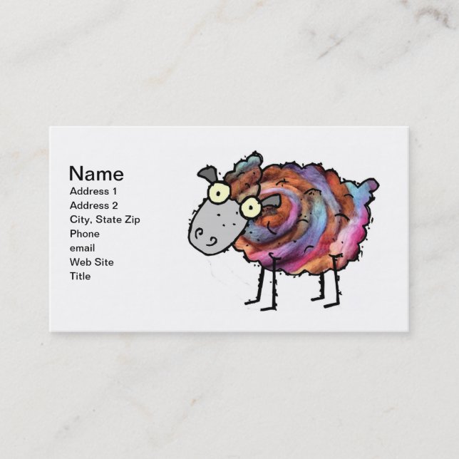 Colorful Ewe Business Card (Front)