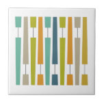 Colorful Exclamation Points Geometric Mid Century Ceramic Tile<br><div class="desc">Add a pop of color to your tile work with this funky exclamation points mid-century modern ceramic tile. It features the bright and bold colors of turquoise, blue, orange, green, and tan</div>