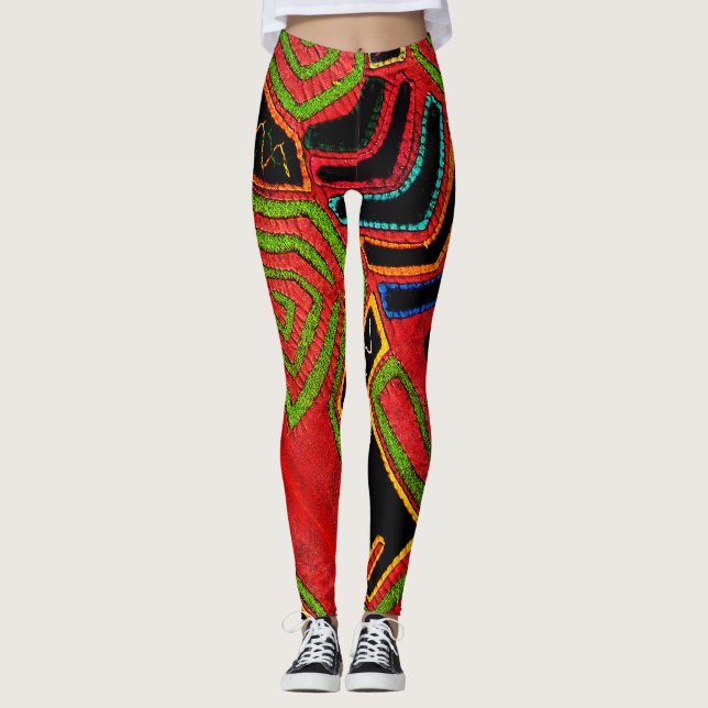 Colorful Exercise Workout Leggings (Front)