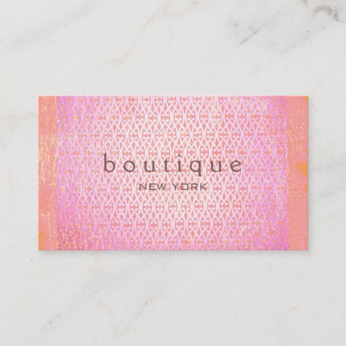 Colorful Exotic Fashion Boutique Pink Elegant Chic Business Card Template