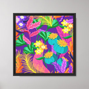 Colorful Exotic Floral Pattern-23148 Canvas Print