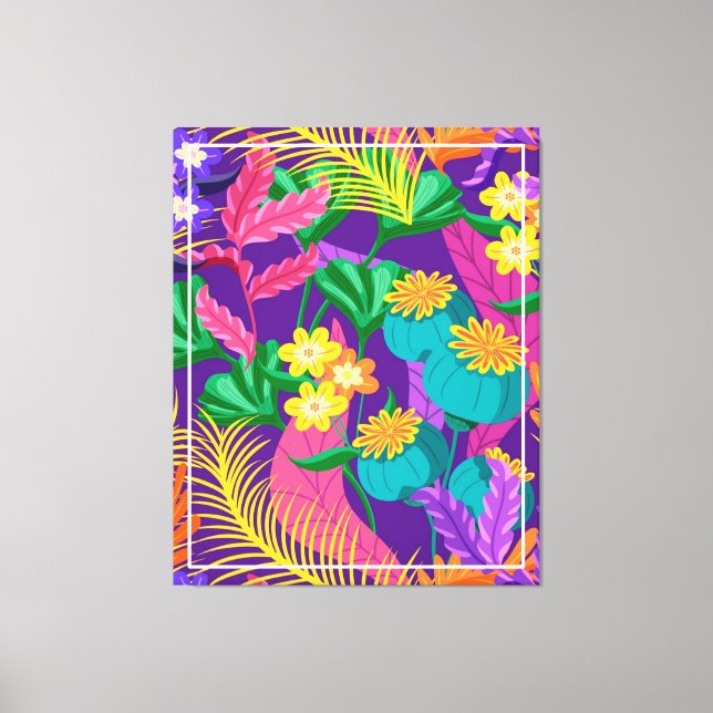 Colorful Exotic Floral Pattern-23148 Canvas Print (Front)