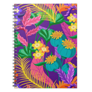 Colorful Exotic Floral Pattern-23148 Notebook