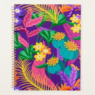 Colorful Exotic Floral Pattern-23148 Planner
