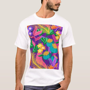 Colorful Exotic Floral Pattern-23148 T-Shirt