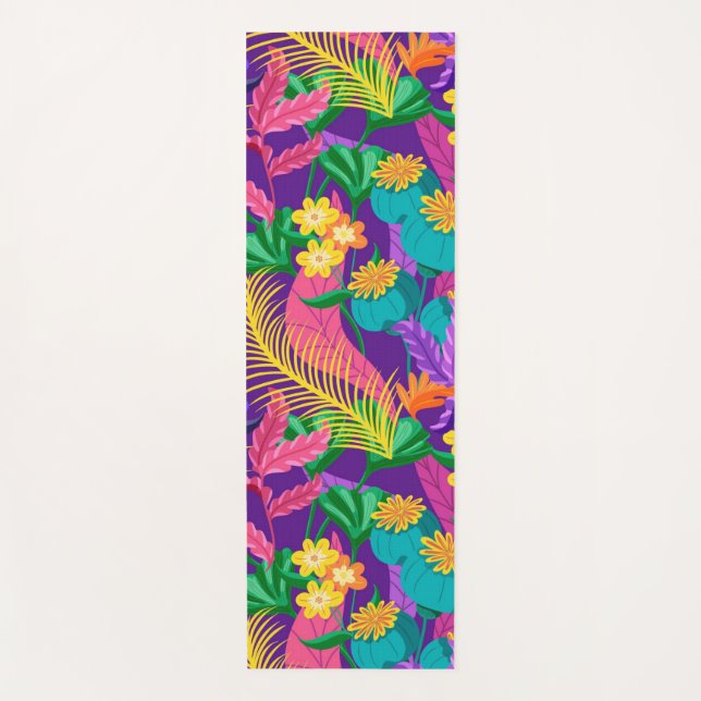 Colorful Exotic Floral Pattern-23148 Yoga Mat (Front)