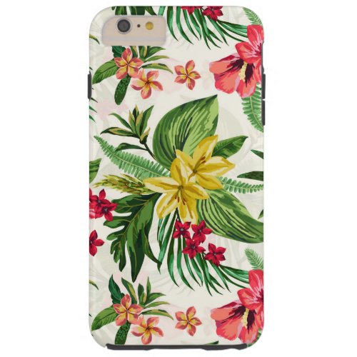 Colorful Exotic Flowers Tough iPhone 6 Plus Case