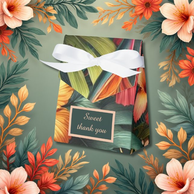 Colorful Exotic Hawaiian Tropical Wedding  Favor Boxes (Creator Uploaded)