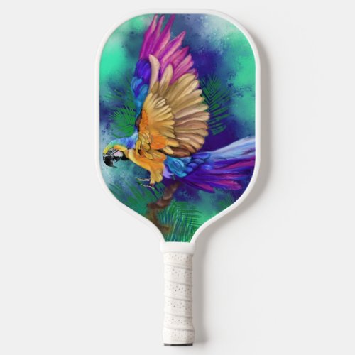 Colorful Exotic Parrot Pickleball Paddle