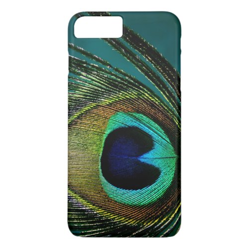 Colorful Exotic Peacock Feather Modern Photography iPhone 8 Plus7 Plus Case