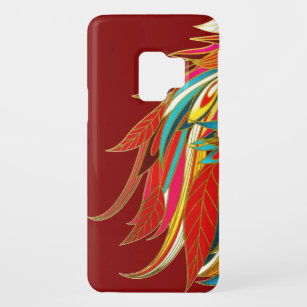 Colorful Exotic Tribal Feathers Red Case-Mate Samsung Galaxy S9 Case