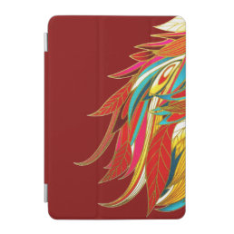 Colorful Exotic Tribal Feathers Red iPad Mini Cover