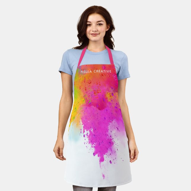 Colorful Explosion Artist Apron (Worn)