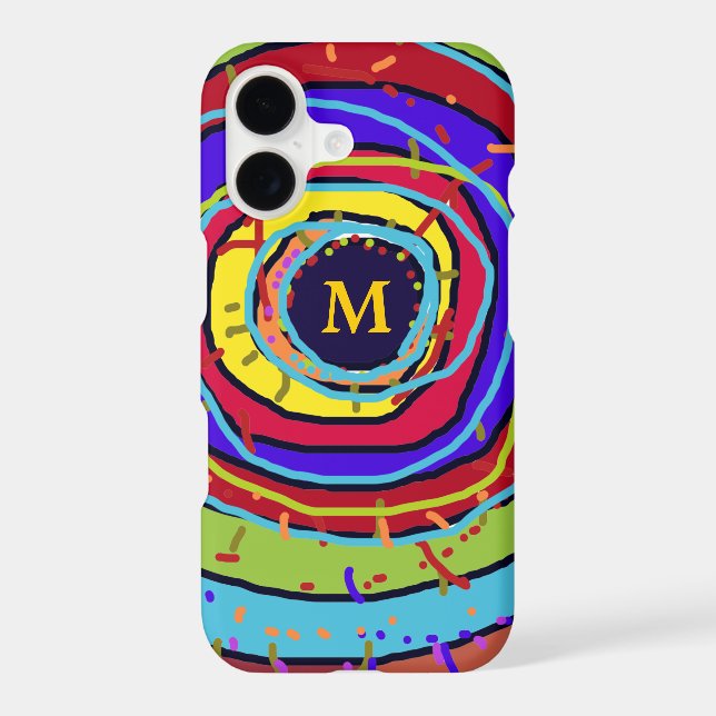 colorful explosion in circles personalized Case-Mate iPhone case (Back)