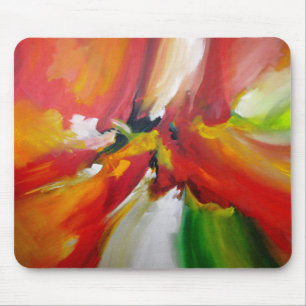 Colorful Expressionist Abstract Template Modern Mouse Pad