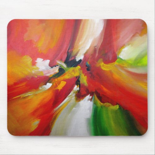 Colorful Expressionist Abstract Template Modern Mouse Pad