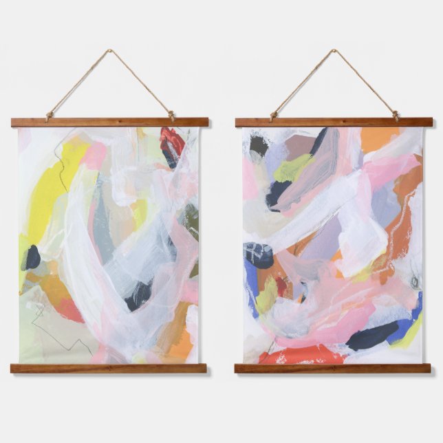 Colorful Expressive Abstract Painting Art Hanging Tapestry (Double)