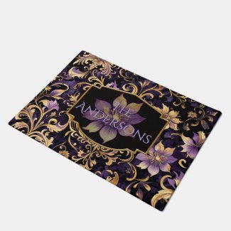 Colorful,Extravagant,Purple and Gold Personalized