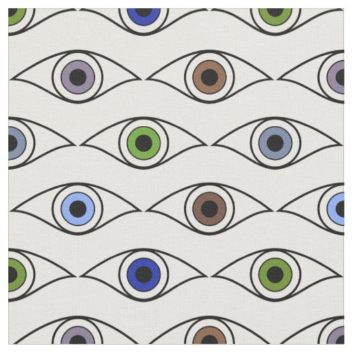 Colorful Eyes Pattern Design Fabric