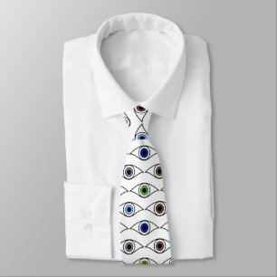 Colorful Eyes Pattern Design Neck Tie