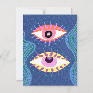 Colorful Eyes Postcard