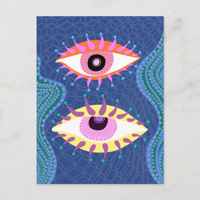 Colorful Eyes Postcard (Front)