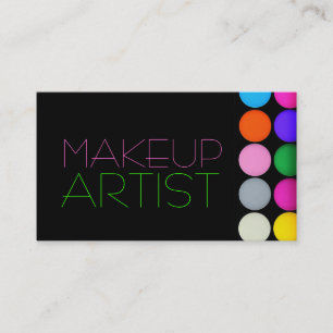 Colorful Eyeshadow Palette MakeUp Artist Cosmetics Business Card