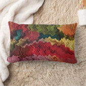 Colorful Fabric Abstract Lumbar Pillow (Blanket)