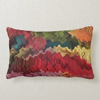 Colorful Fabric Abstract Lumbar Pillow