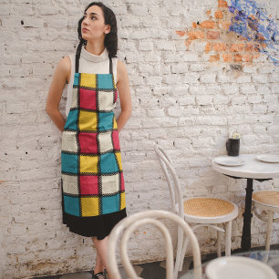 Colorful Fabric Plaid Apron