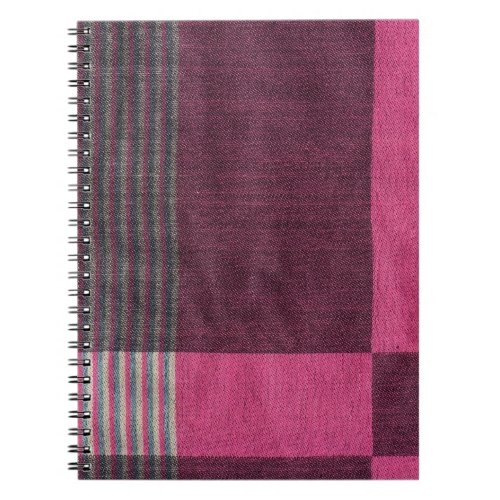 Colorful Fabric Surface Top View Notebook