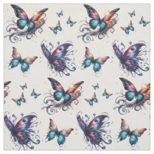 Colorful fabric with butterfly pattern