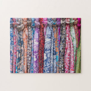 Colorful Fabrics Jigsaw Puzzle
