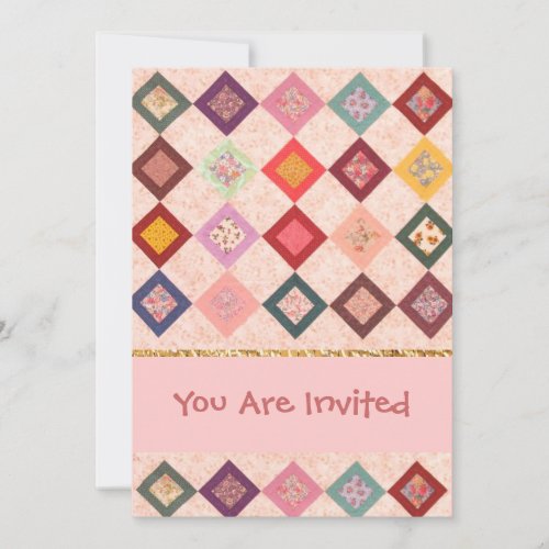 Colorful Fabrics Pattern Custom Invites