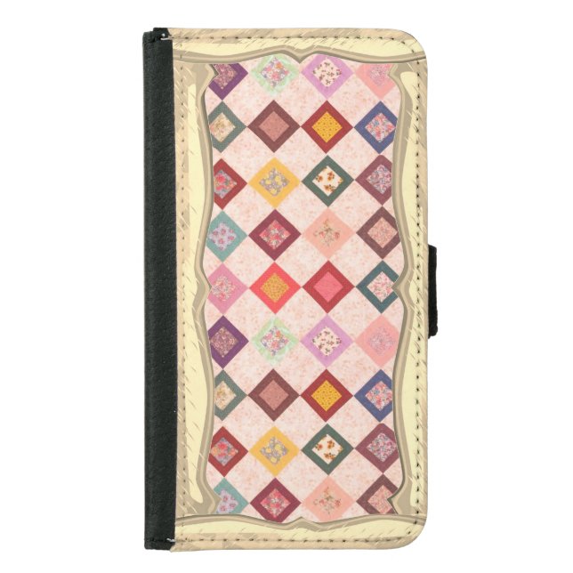 Colorful Fabrics Pattern iPhone Wallet Case (Front)